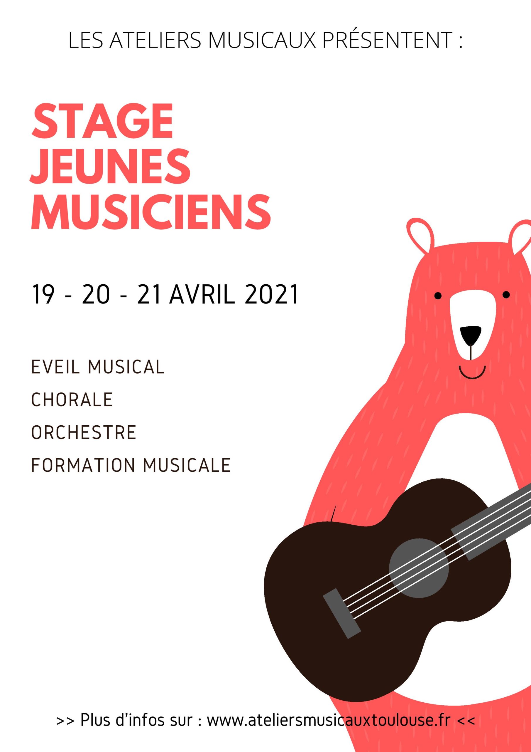 Affiche stage - avril 2021 Affiche stage - avril 2021
