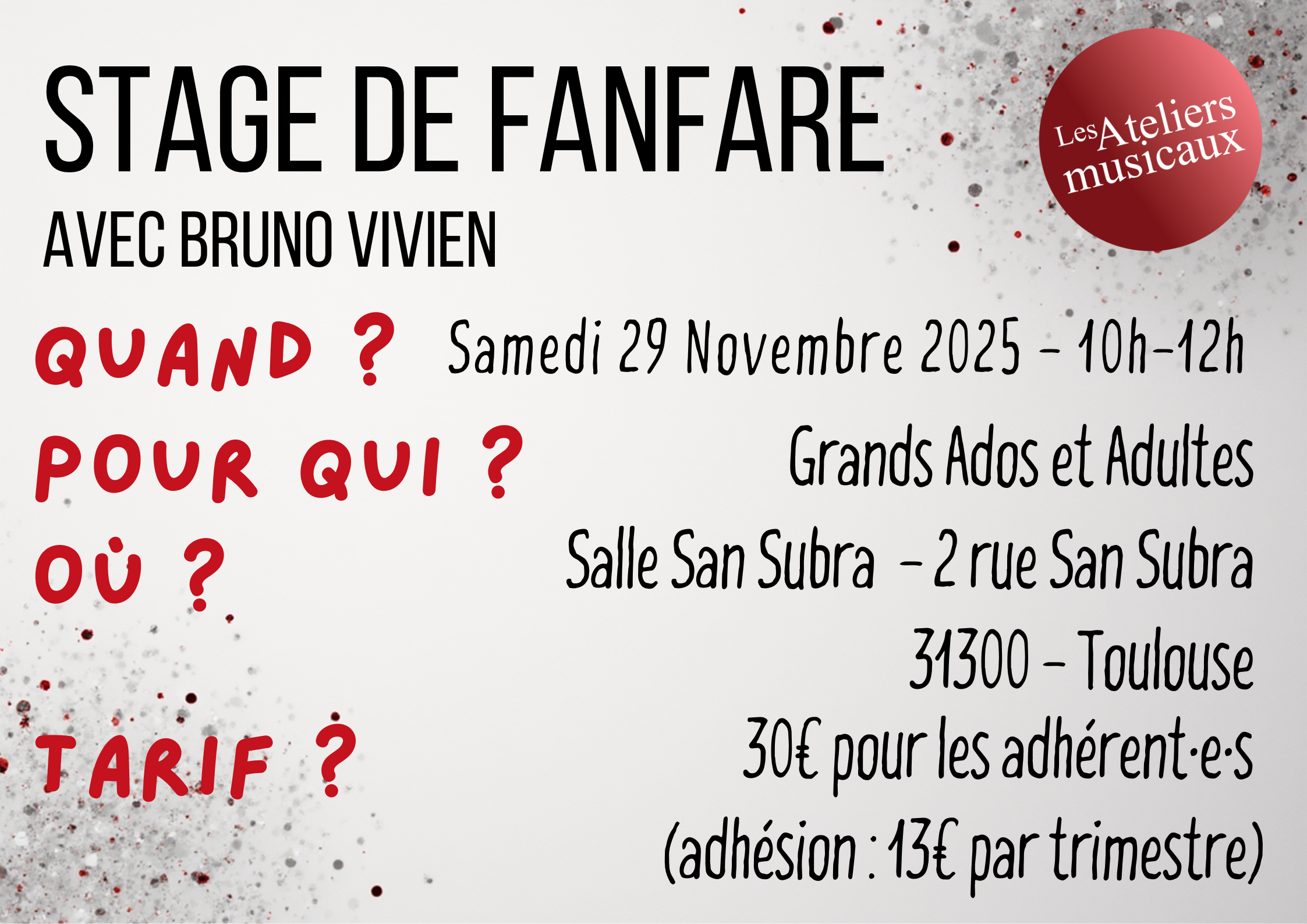 Encart Stage Fanfare 2025